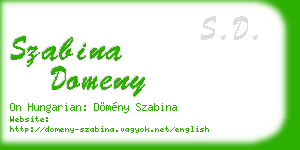 szabina domeny business card
