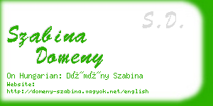 szabina domeny business card
